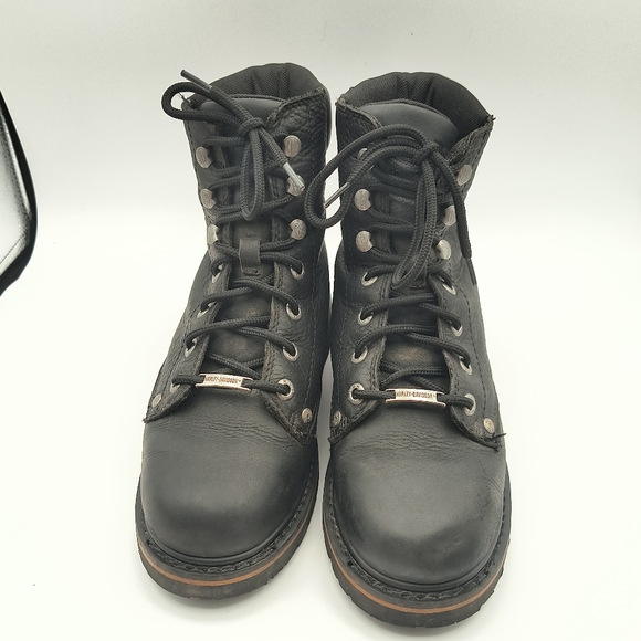 Harley-Davidson Women's Riding Appropriate Cresson 6-Inch Black Motorcycle Boots - Picture 3 of 9